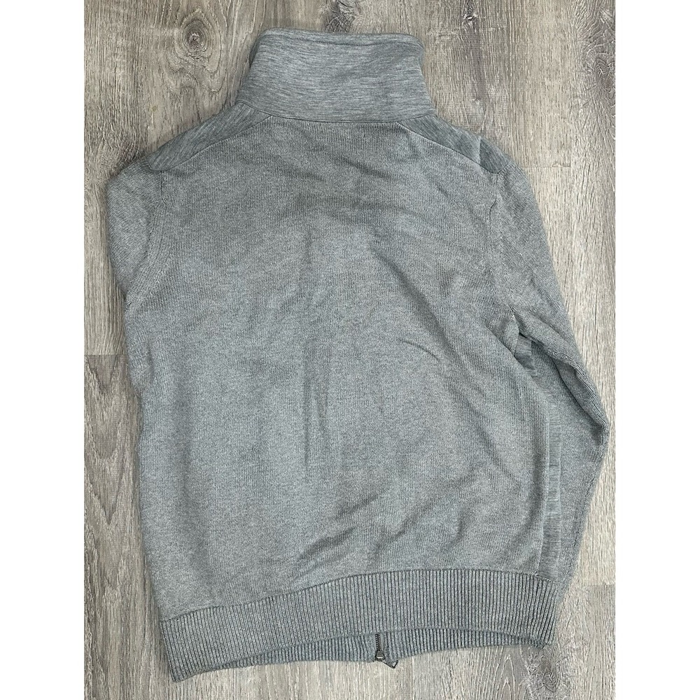 Banana Republic Sweater Mens Large Gray Cardigan Collared Heavy Full Zip Sweater - Picture 3 of 13